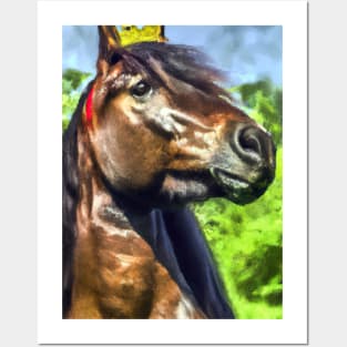 Horse with Crown Posters and Art